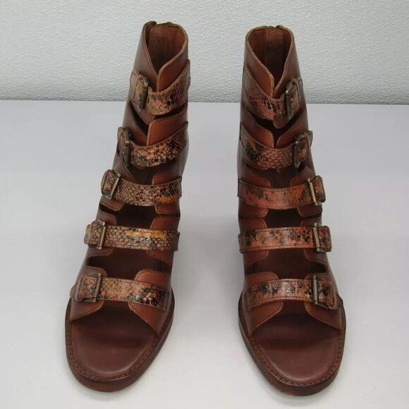 NEW VINTAGE FOUNDRY Womens Lauralyn Block Heel Sandal Strappy  Leather Size 9 - Picture 2 of 8